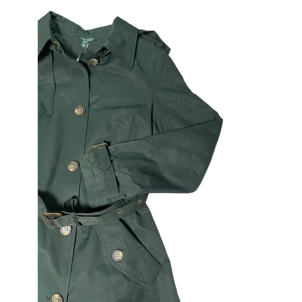 Ralph Lauren Women's Maxi Trench Long Sleeve Button Up Kelly Green Coat NWT Sm. - Picture 9 of 10